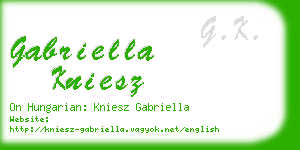 gabriella kniesz business card